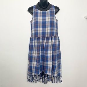 SEA New York flannel sleeveless plaid dress 4